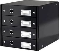 LEITZ Schubladenbox Click & Store schwarz 60490095, DIN A4 mit 4 Schubladen, 1 St.