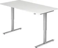 HAMMERBACHER XMST16 elektrisch h&ouml;henverstellbarer Schreibtisch lichtgrau rechteckig,