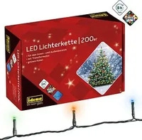 Idena 200er LED Lichterkette schwarz 27,9 m, 1 St.