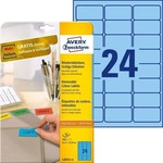 AVERY Zweckform L6032-20, AVERY Zweckform Etiketten L6032-20 blau 63,5 x 33,9 mm, 20