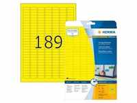 3.780 HERMA Etiketten 4243 gelb 25,4 x 10,0 mm