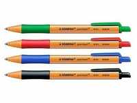 STABILO Kugelschreiber pointball orange Schreibfarbe farbsortiert, 4 St. 6030/4