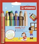Stabilo 8806-2, STABILO woody 3 in 1 Malset farbsortiert, 6 St.