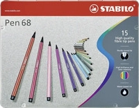 Stabilo 6815-6, STABILO Pen 68 Filzstifte farbsortiert, 15 St.