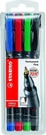 Stabilo 842/4, STABILO OHPen universal Folienstifte-Set farbsortiert permanent, 4 St.
