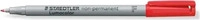 Staedtler 316-2, STAEDTLER Lumocolor Folienstift rot 0,6 mm non-permanent, 1 St.