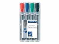 STAEDTLER Lumocolor Flipchart-Marker farbsortiert 2,0 - 5,0 mm, 4 St. 356 B WP4