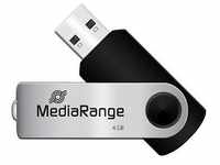MediaRange USB-Stick schwarz, silber 4 GB MR907