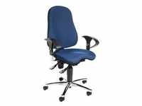 Topstar Bürostuhl Sitness® 10, SI59UG26 Stoff blau, Gestell chrom