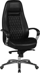 AMSTYLE Chefsessel, SPM1.298 Leder schwarz, Gestell silber
