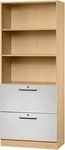 HAMMERBACHER Regalschrank Sira, V7300/6/S/RE buche, silber 80,0 x 42,0 x 200,4 cm, 1