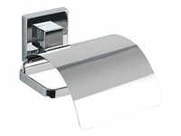 WENKO Toilettenpapierhalter Cover Quadro silber