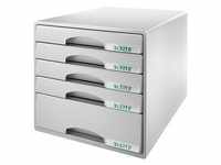 LEITZ Schubladenbox Plus grau 5211-00-85, DIN A4 mit 5 Schubladen