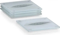Zeller Untersetzer transparent 10,0 x 10,0 cm 4-tlg., 4 St.
