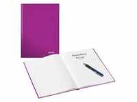 LEITZ Notizbuch WOW DIN A5 liniert, violett-metallic Hardcover 160 Seiten