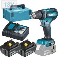 makita DDF485RTJ Akku-Bohrschrauber-Set 18,0 V, mit 2 Akkus blau/schwarz
