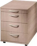 HAMMERBACHER Altus Rollcontainer nussbaum 4 Ausz&uuml;ge 42,8 x 58,0 x 59,0 cm