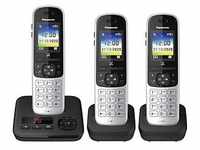 Panasonic KX-TGH723GS Schnurloses Telefon-Set mit Anrufbeantworter silber-schwarz