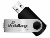 MediaRange USB-Stick schwarz, silber 32 GB MR911