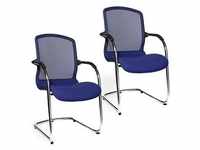 2 Topstar Besucherstühle Open Chair 100 OC590 T38 royalblau Stoff