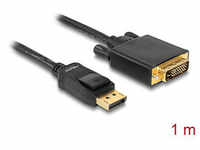 DeLOCK DisplayPort 1.1/DVI Kabel 1,0 m schwarz 82590