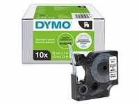 10 DYMO Schriftbänder D1 45013 2093097, 12 mm schwarz auf weiß