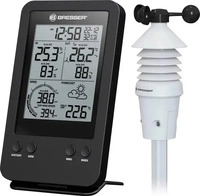 BRESSER 7002531, BRESSER 3-in-1 Profi Funk-Windmesser schwarz, 1 St.