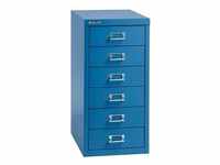 BISLEY MultiDrawerTM L296 Schubladenschrank blau 6 Schubladen 27,8 x 38,0 x 59,0 cm
