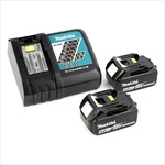 makita Werkzeugakkus mit Schnellladeger&auml;t Power Source Kit Lithium-Ionen 2x...