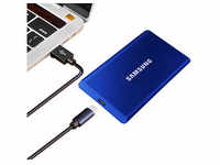 SAMSUNG Portable T7 500 GB externe SSD-Festplatte blau MU-PC500H/WW