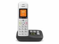 Gigaset E390A Schnurloses Telefon mit Anrufbeantworter silber-schwarz