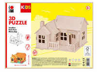 Marabu KiDS Strandhaus 3D-Puzzle, 27 (bemalbar) Teile