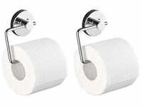 2 WENKO Toilettenpapierhalter Milazzo silber
