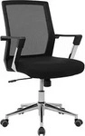 SONGMICS B&uuml;rostuhl, OBN83B Stoff schwarz, Gestell chrom