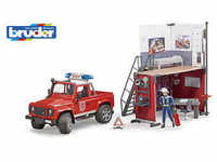 bruder bworld Feuerwehrstation mit Land Rover Defender 62701 Zubehörset für