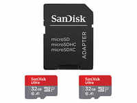 2 SanDisk Speicherkarten microSDHC Ultra 32 GB SDSQUA4-032G-GN6MT