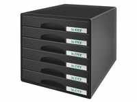 LEITZ Schubladenbox Plus schwarz 5212-00-95, DIN A4 mit 6 Schubladen