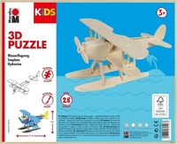 Marabu KiDS Wasserflugzeug 3D-Puzzle, 28 (bemalbar) Teile