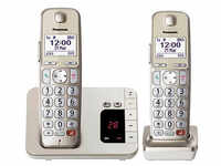 Panasonic KX-TGE262GN Schnurloses Telefon-Set mit Anrufbeantworter champagner