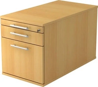 HAMMERBACHER Solid Rollcontainer buche 3 Ausz&uuml;ge 42,8 x 80,0 x 51,2 cm