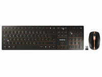 CHERRY DW 9100 SLIM Tastatur-Maus-Set kabellos schwarz, bronze JD-9100DE-2
