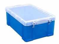 Really Useful Box Aufbewahrungsbox 9,0 l transparent, blau 39,5 x 25,5 x 15,5 cm