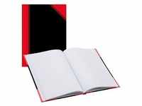 Bantex Notizbuch Chinakladde DIN A4 kariert, schwarz/rot Hardcover 192 Seiten