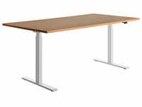 Topstar E-Table elektrisch höhenverstellbarer Schreibtisch buche rechteckig,