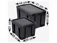 Really Useful Box Aufbewahrungsboxen-Set schwarz
