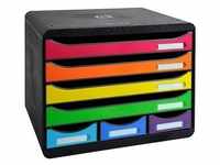 Exacompta Schubladenbox STORE-BOX rot, orange, gelb, grün, hellblau, violett
