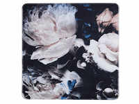WENKO Duschmatte Peony schwarz, rosa, blau 54,0 x 54,0 cm