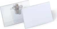 Durable 8101-19, DURABLE Namensschilder mit Kombiklemme 9,0 x 5,4 cm, 50 St.