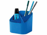 HAN Stiftehalter Re-X-LOOP blau 100 Recyclingmaterial 4 Fächer 11,1 x 12,1 x 10,6 cm