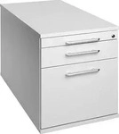 HAMMERBACHER Solid Rollcontainer lichtgrau 3 Ausz&uuml;ge 42,8 x 80,0 x 51,2 cm